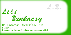 lili munkacsy business card